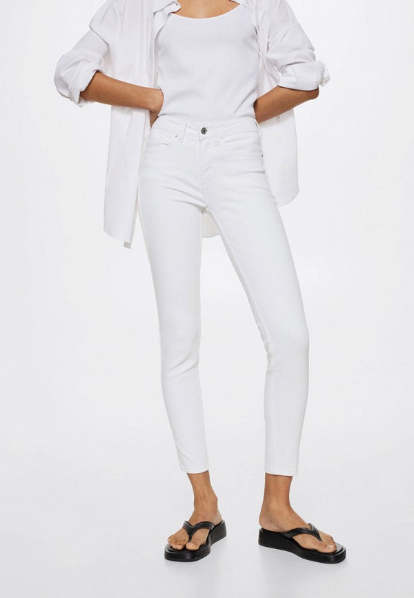 женские джинсы с push-up mango, белые
