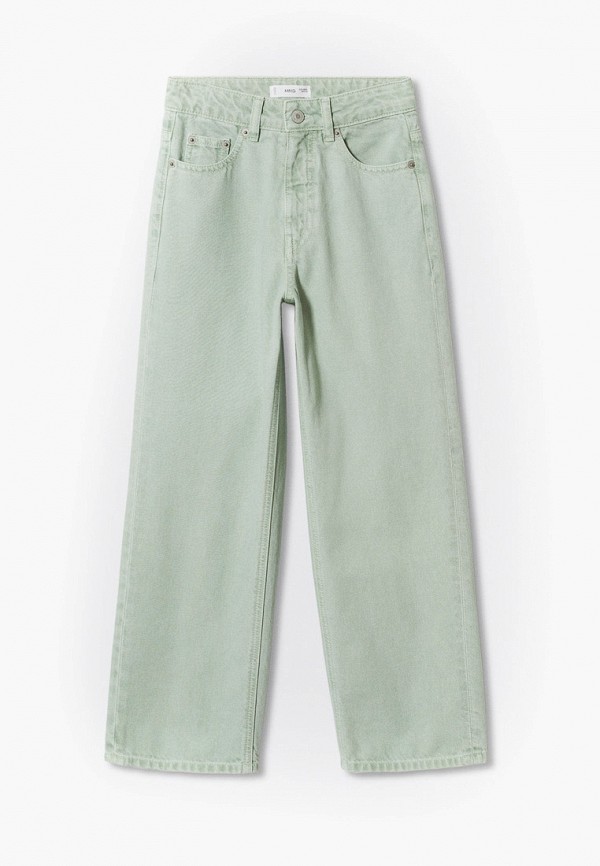 джинсы mango kids для девочки, зеленые