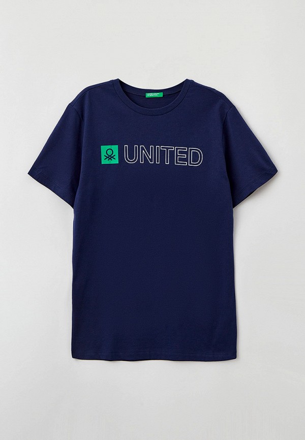 футболка с коротким рукавом united colors of benetton для мальчика, синяя