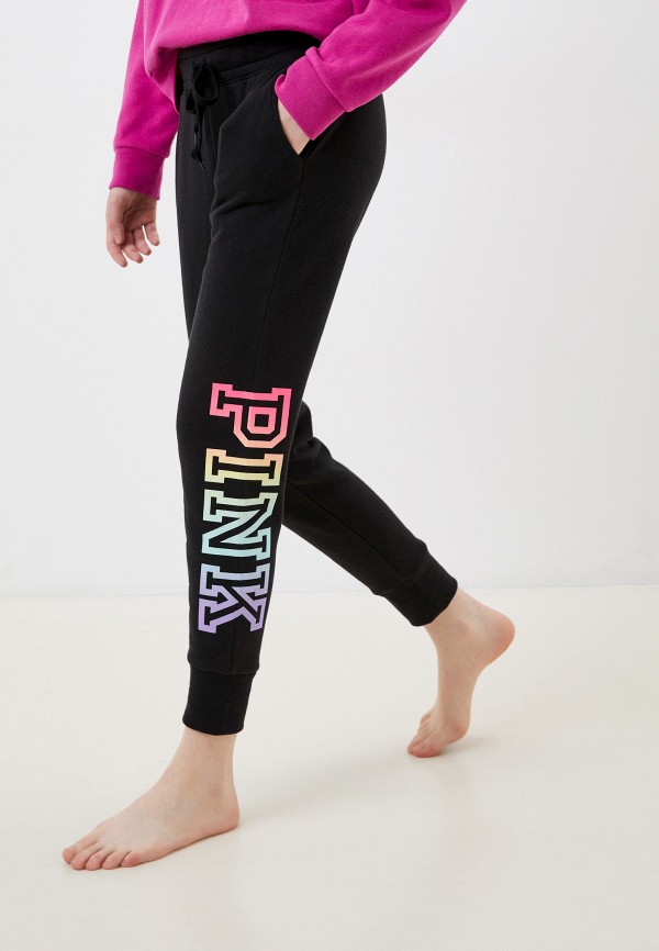 женские спортивные брюки victoria’s secret pink, черные