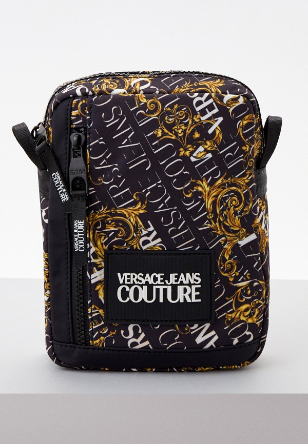 мужская сумка через плечо versace, разноцветная