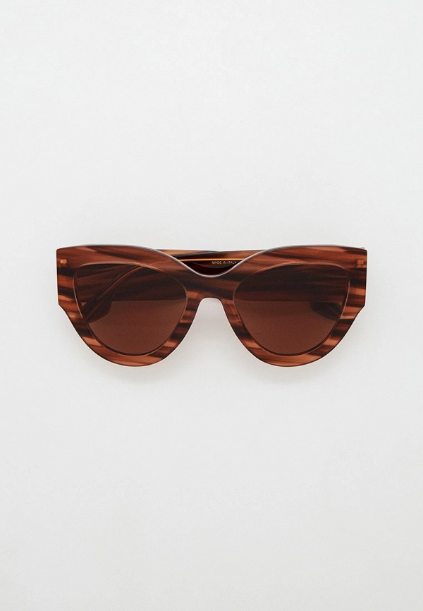 женские круглые солнцезащитные очки victoria beckham, коричневые