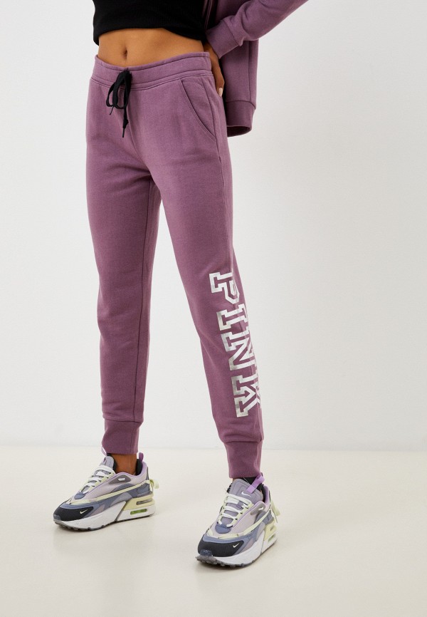 женские спортивные брюки victoria’s secret pink, фиолетовые