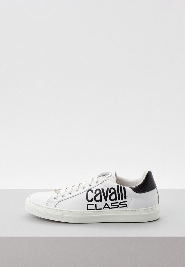 мужские низкие кеды cavalli class, белые