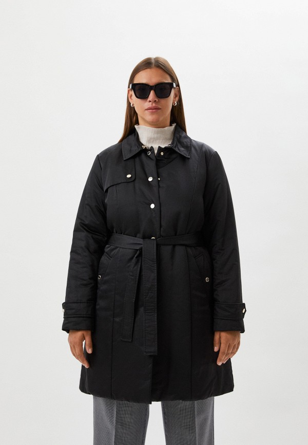 женская утепленные куртка marina rinaldi sport, черная