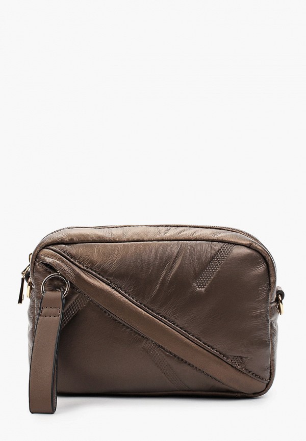 женская сумка через плечо fabretti, коричневая