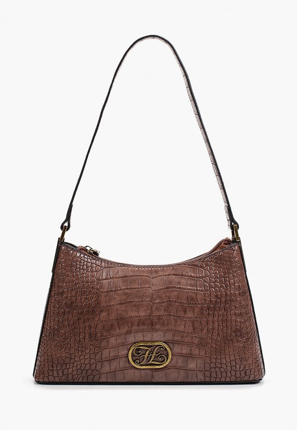 женская сумка с ручками fabretti, коричневая