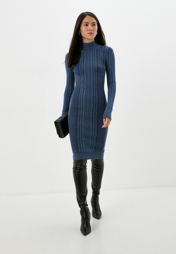 женское платье-свитеры guess, синее