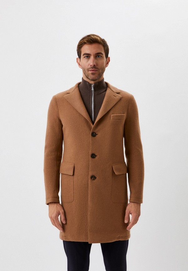 мужское пальто eleventy, коричневое