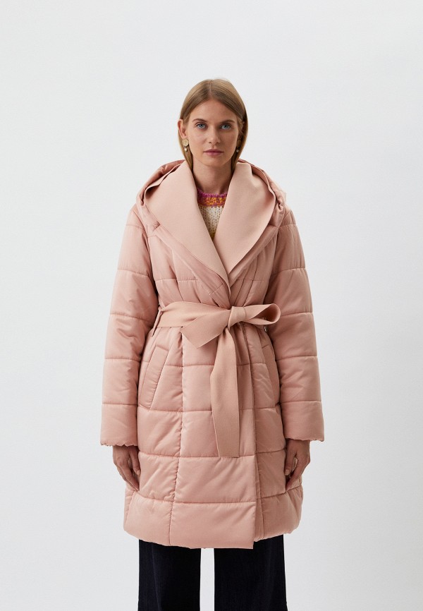 женская утепленные куртка twinset milano, розовая