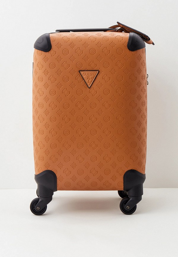 женский чемодан guess, коричневый