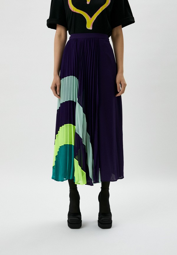 женская плиссированные юбка twinset milano, фиолетовая