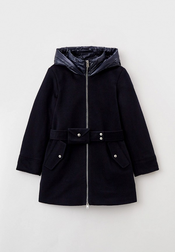 утепленные куртка woolrich для девочки, синяя