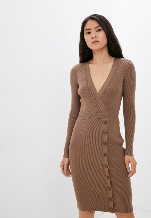женское платье-свитеры guess, коричневое