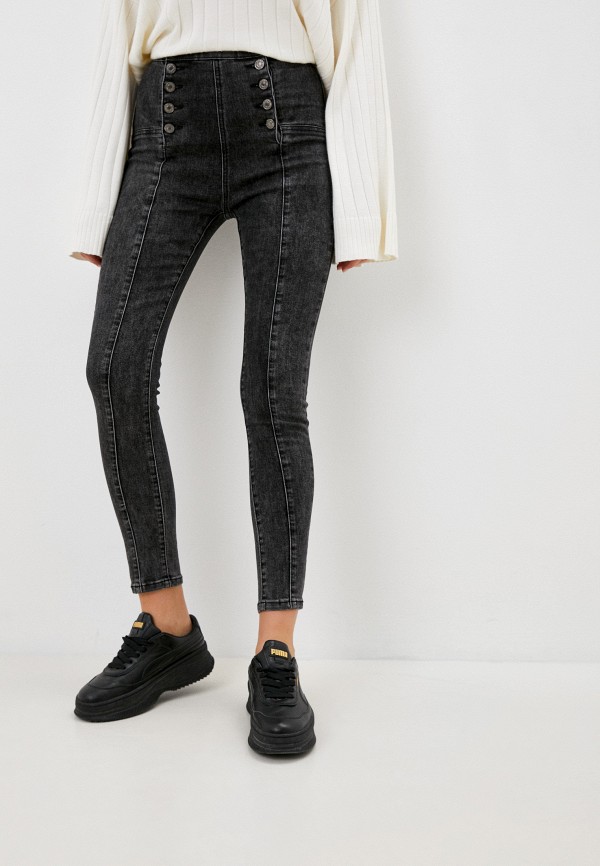 женские джинсы скинни g&g, серые