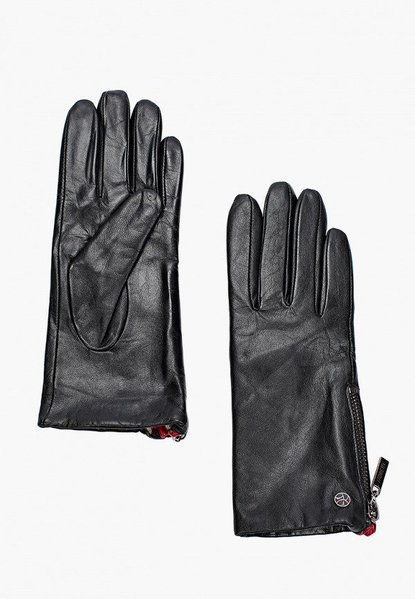 женские кожаные перчатки fabretti, черные
