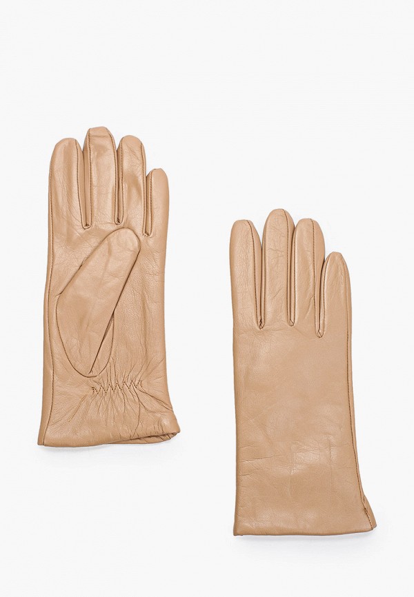 женские кожаные перчатки fabretti, бежевые