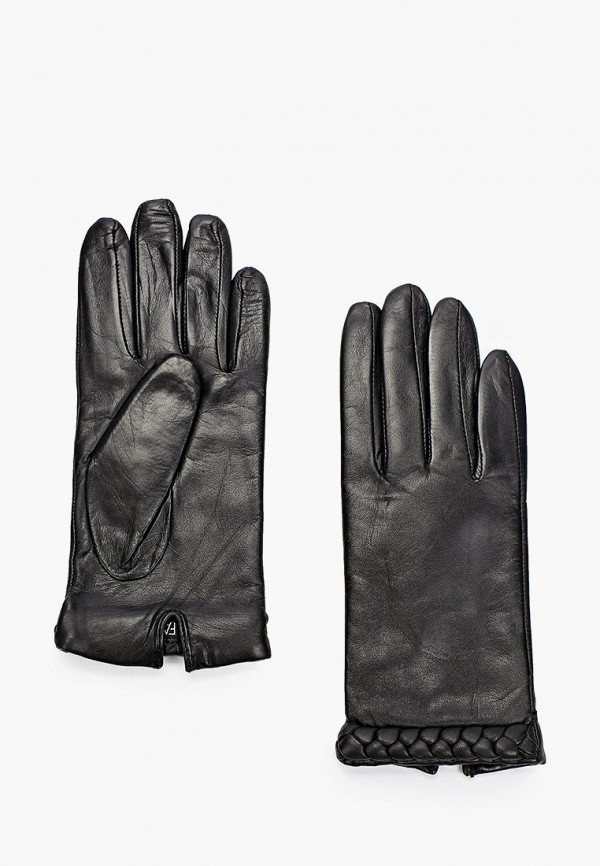 женские кожаные перчатки fabretti, черные