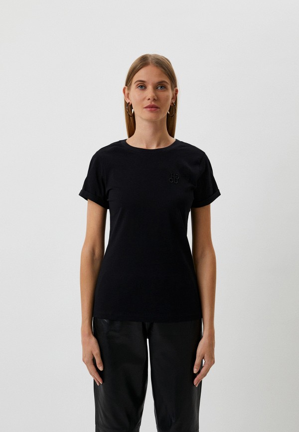 женская футболка hugo, черная