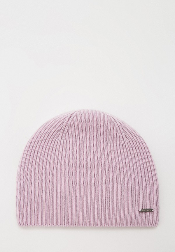 женская шапка woolrich, фиолетовая
