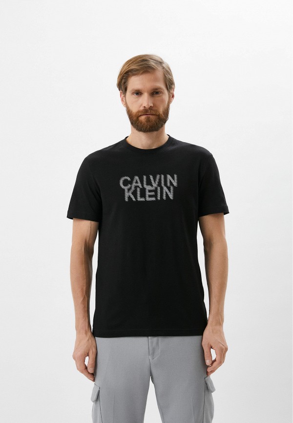 мужская футболка с коротким рукавом calvin klein, черная
