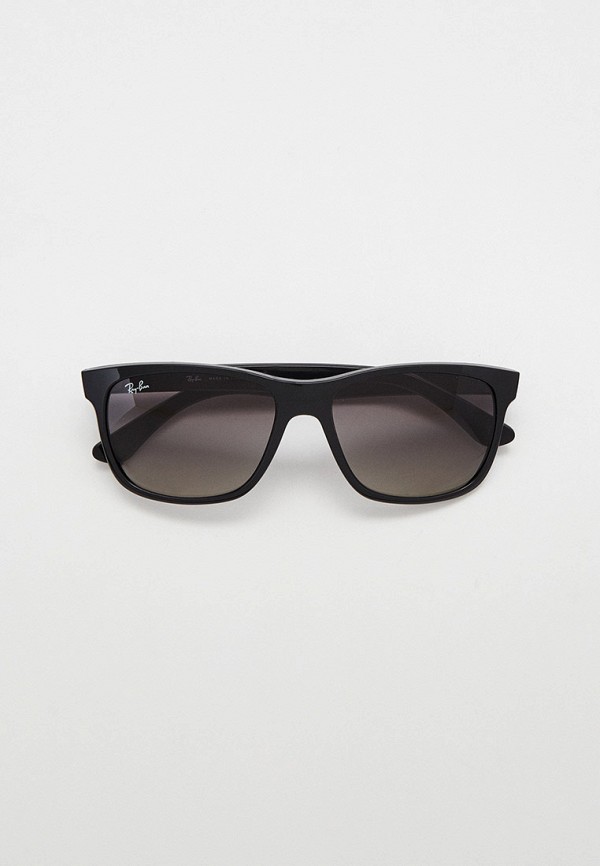 мужские квадратные солнцезащитные очки ray ban, черные