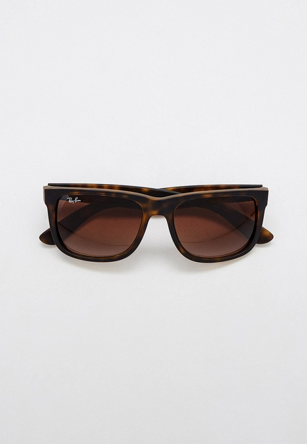 мужские квадратные солнцезащитные очки ray ban, коричневые
