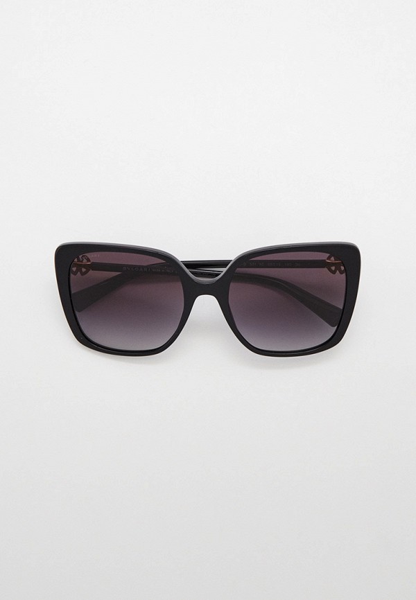 женские солнцезащитные очки кошачьи глаза bvlgari, черные