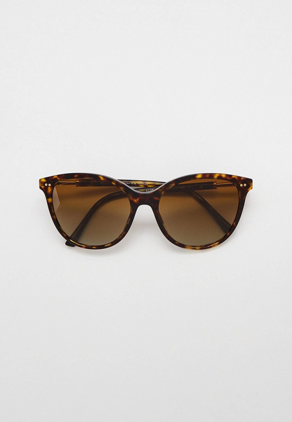 женские солнцезащитные очки кошачьи глаза bvlgari, коричневые
