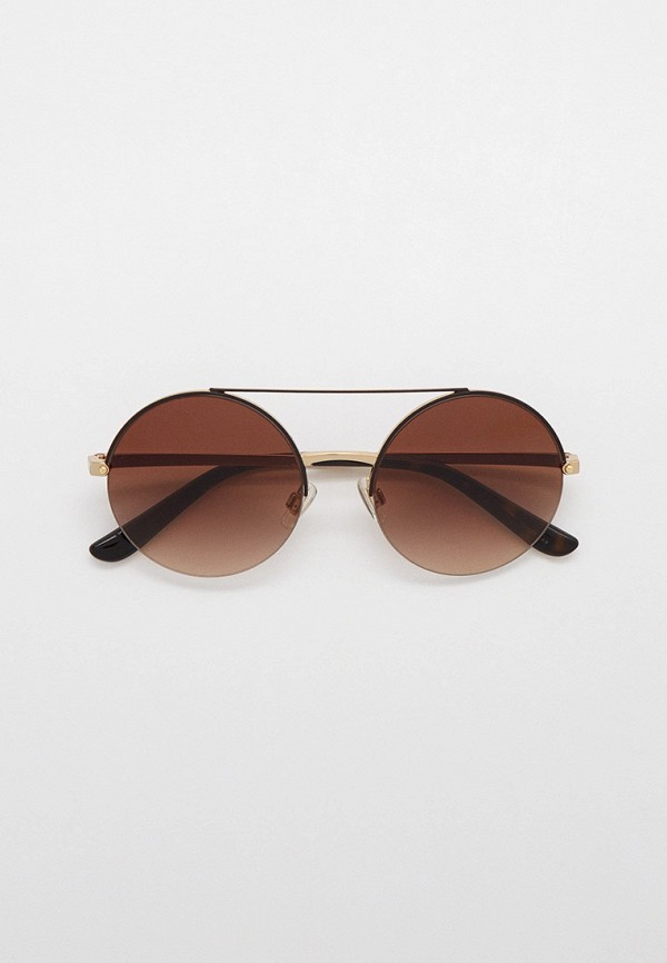 женские круглые солнцезащитные очки dolce & gabbana, золотые