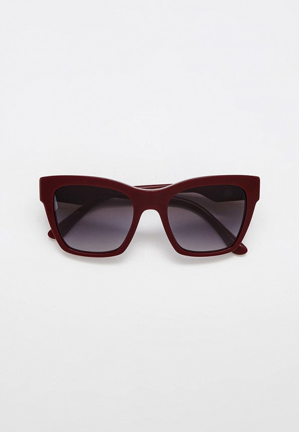 женские квадратные солнцезащитные очки dolce & gabbana, бордовые