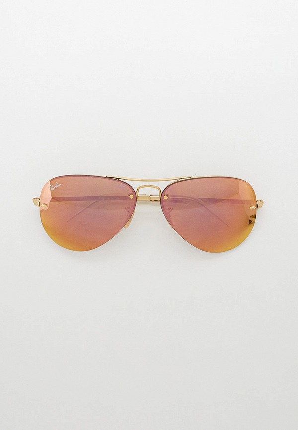 женские авиаторы солнцезащитные очки ray ban, золотые