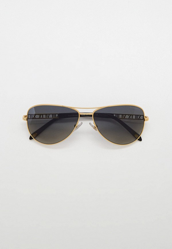 женские авиаторы солнцезащитные очки tiffany & co, золотые