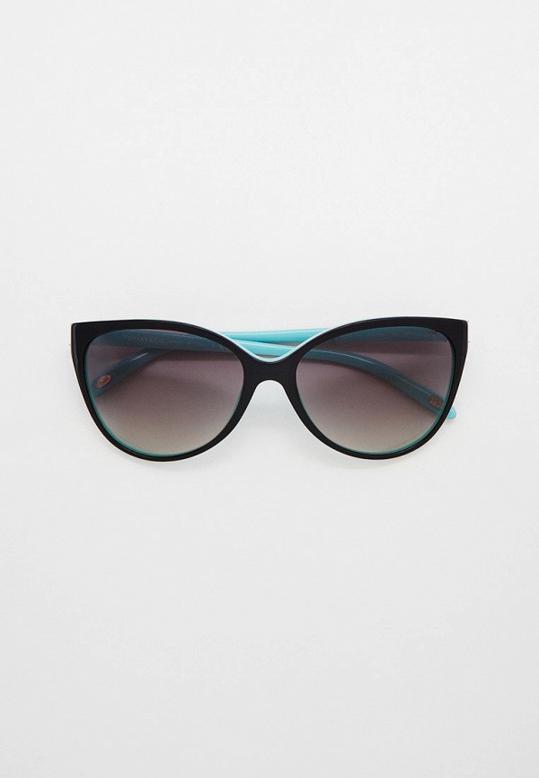 женские солнцезащитные очки кошачьи глаза tiffany & co, черные