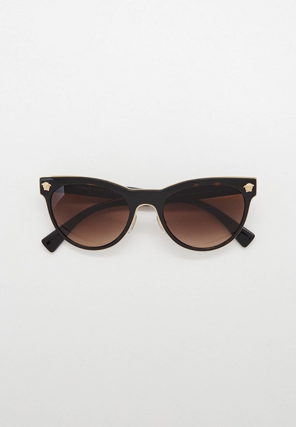 женские круглые солнцезащитные очки versace, черные