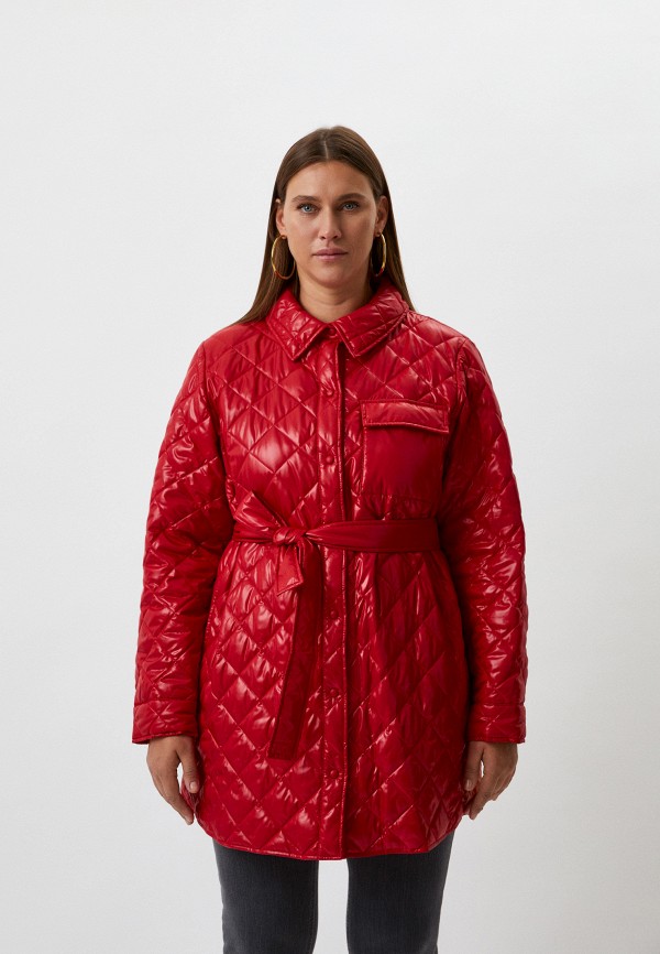 женская утепленные куртка persona by marina rinaldi, красная
