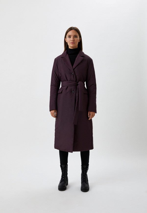 женская утепленные куртка trussardi, бордовая