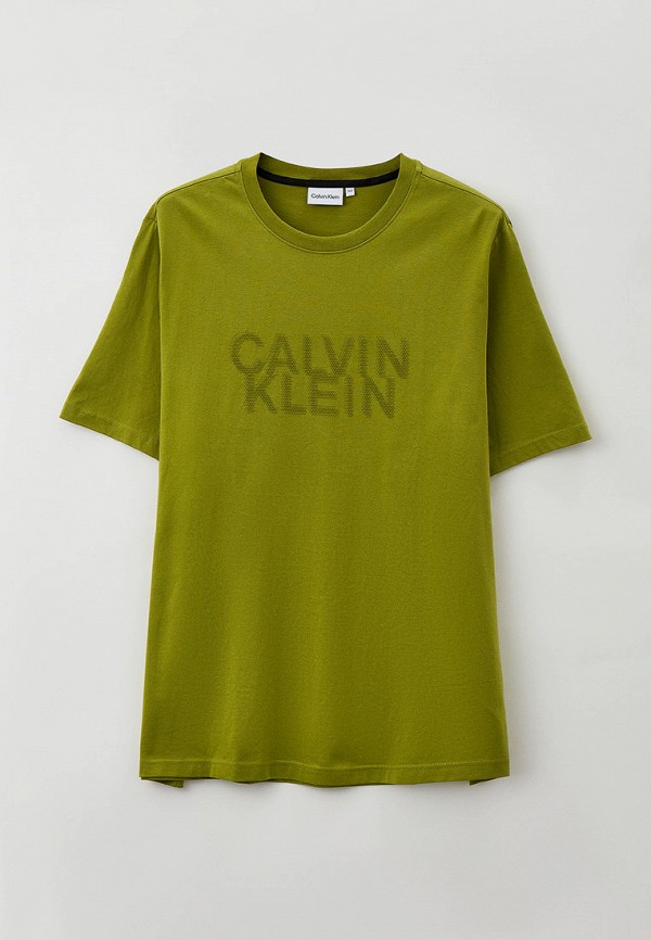 мужская футболка с коротким рукавом calvin klein, хаки