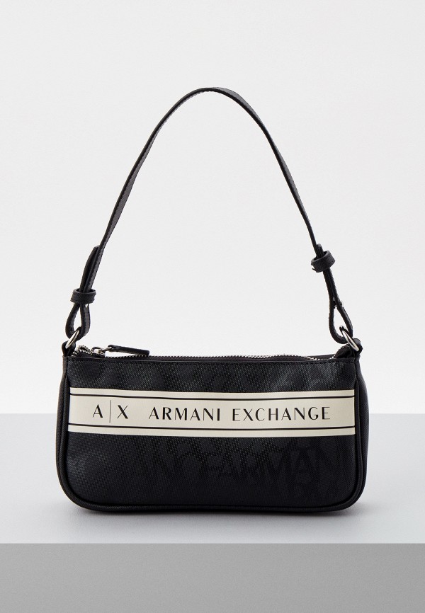 женская сумка с ручками armani exchange, черная