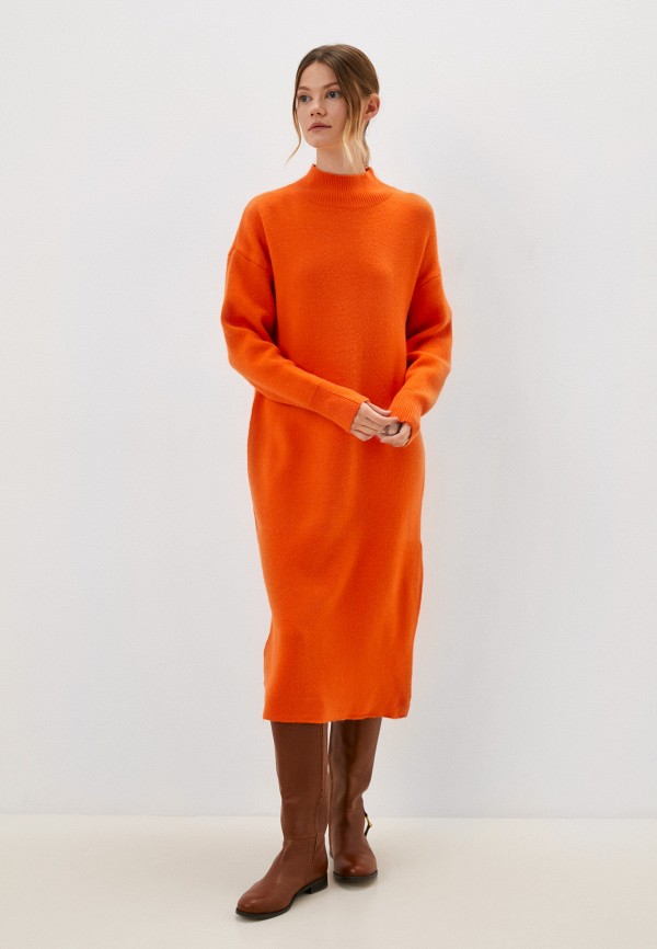 женское платье-свитеры lakressi, оранжевое