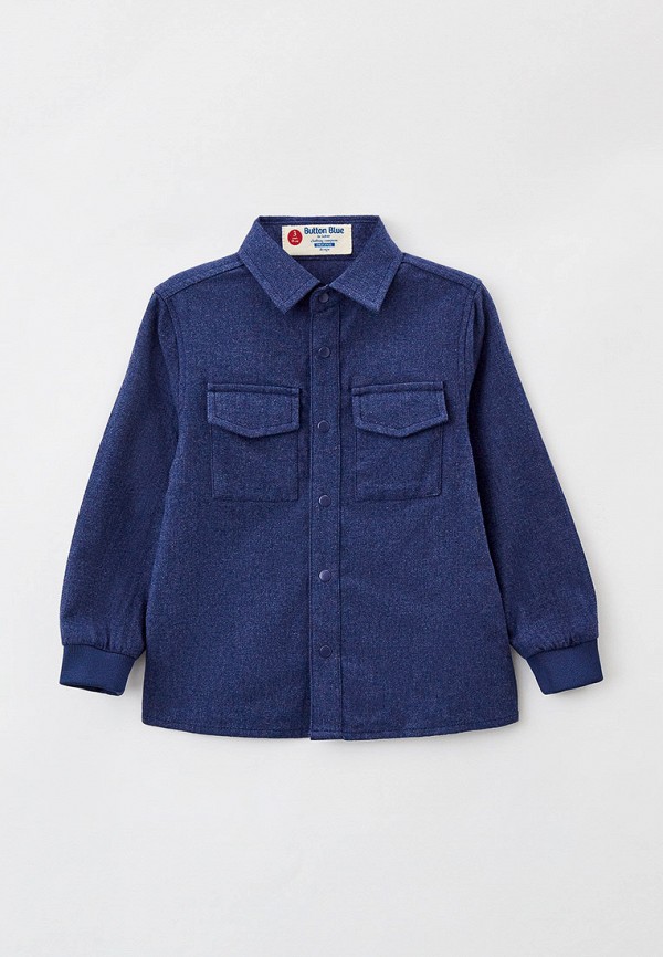 рубашка button blue для мальчика, синяя