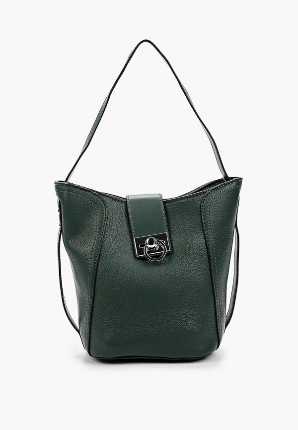 женская сумка с ручками baggini, зеленая