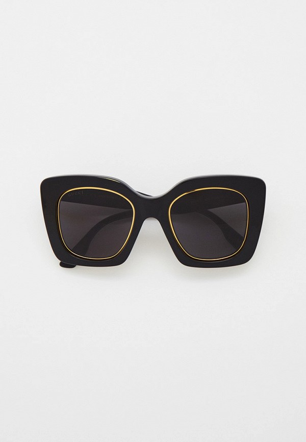 женские солнцезащитные очки кошачьи глаза gucci, черные