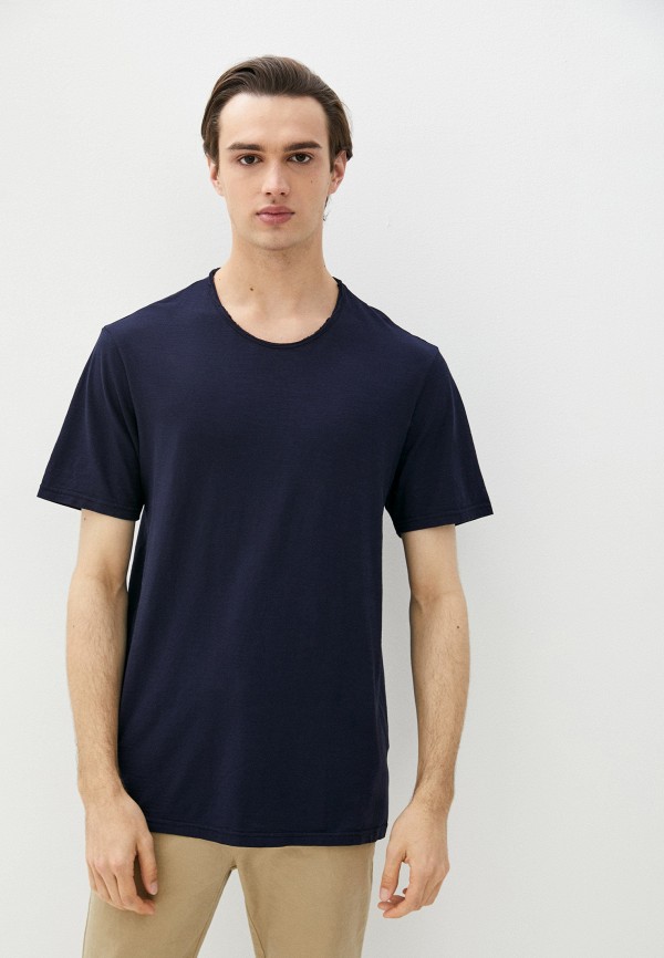 мужская футболка с коротким рукавом united colors of benetton, синяя