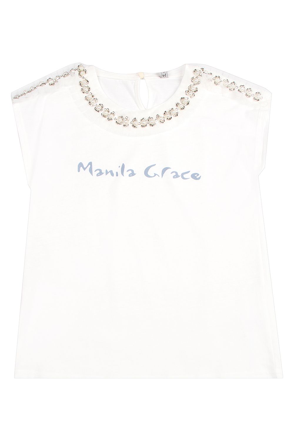 футболка manila grace для девочки, серая