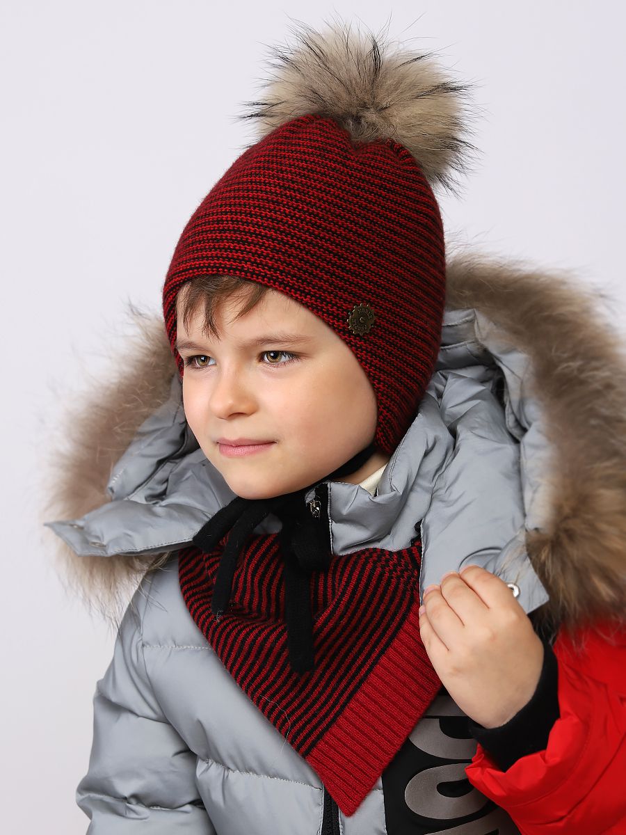 шарф noble people для мальчика, красный