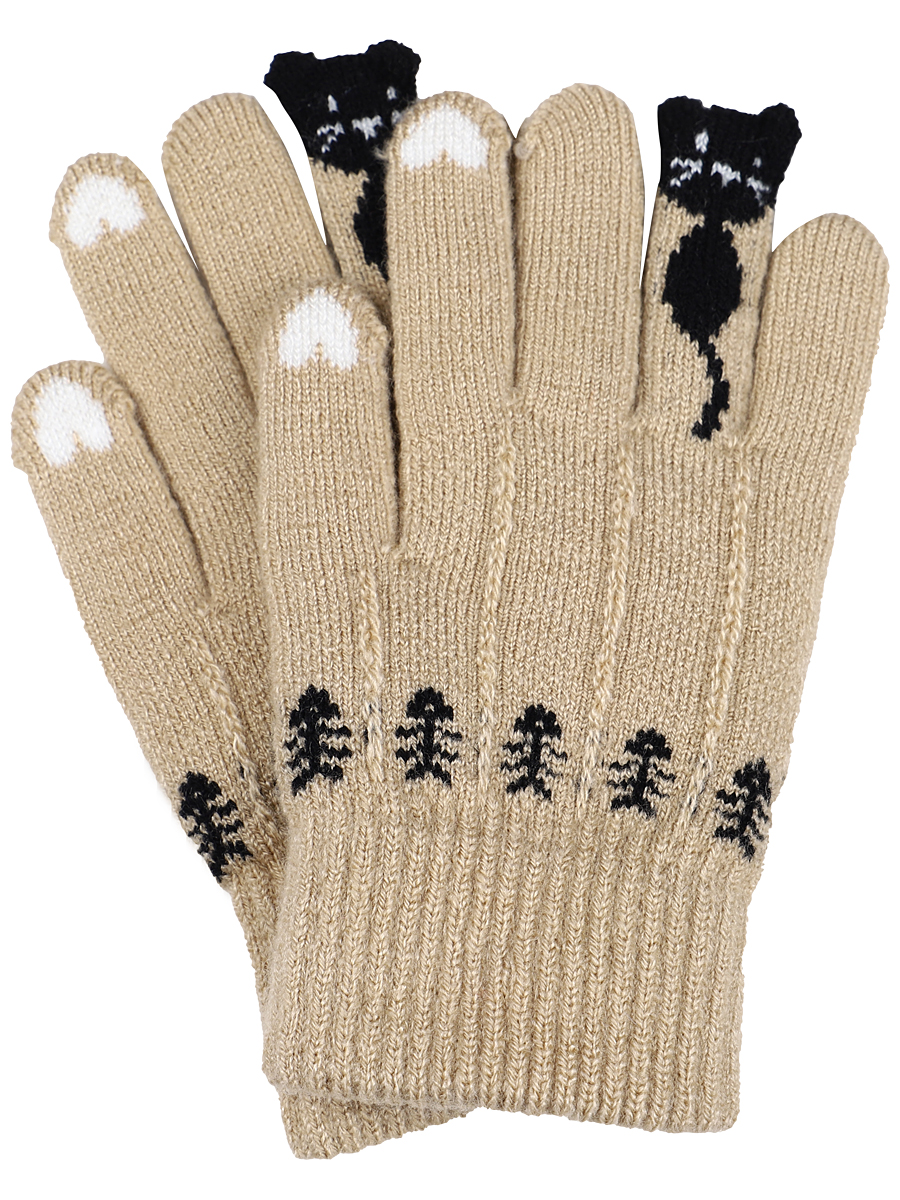 перчатки laddobbo для девочки, бежевые