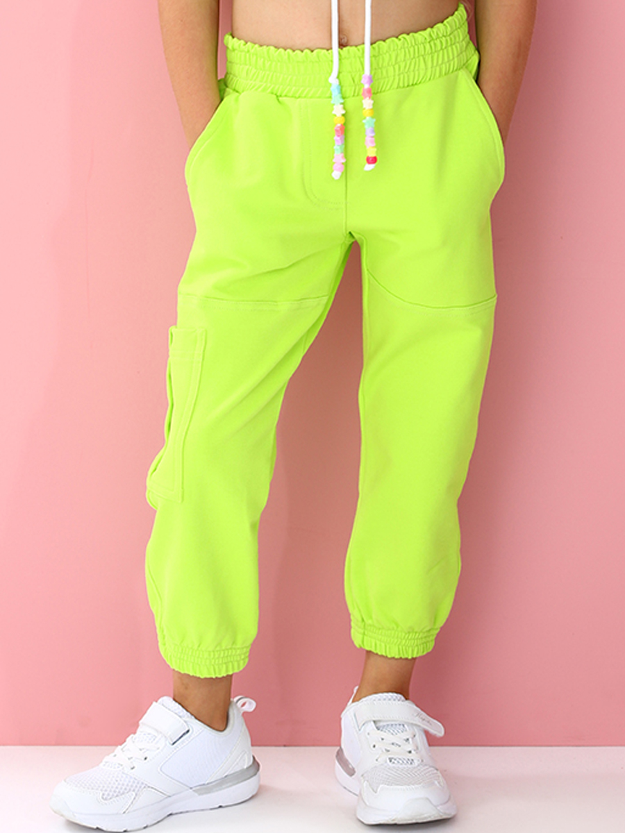 брюки y-clu’ для девочки, зеленые