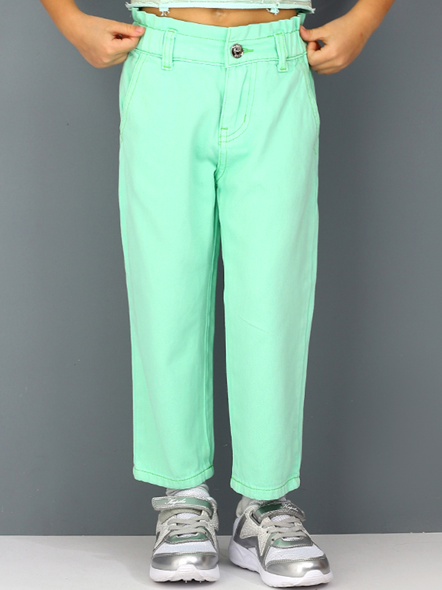 брюки y-clu’ для девочки, зеленые