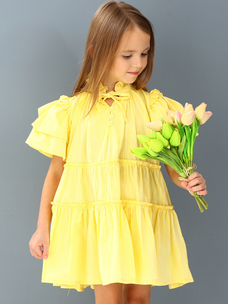 платье y-clu’ для девочки, желтое